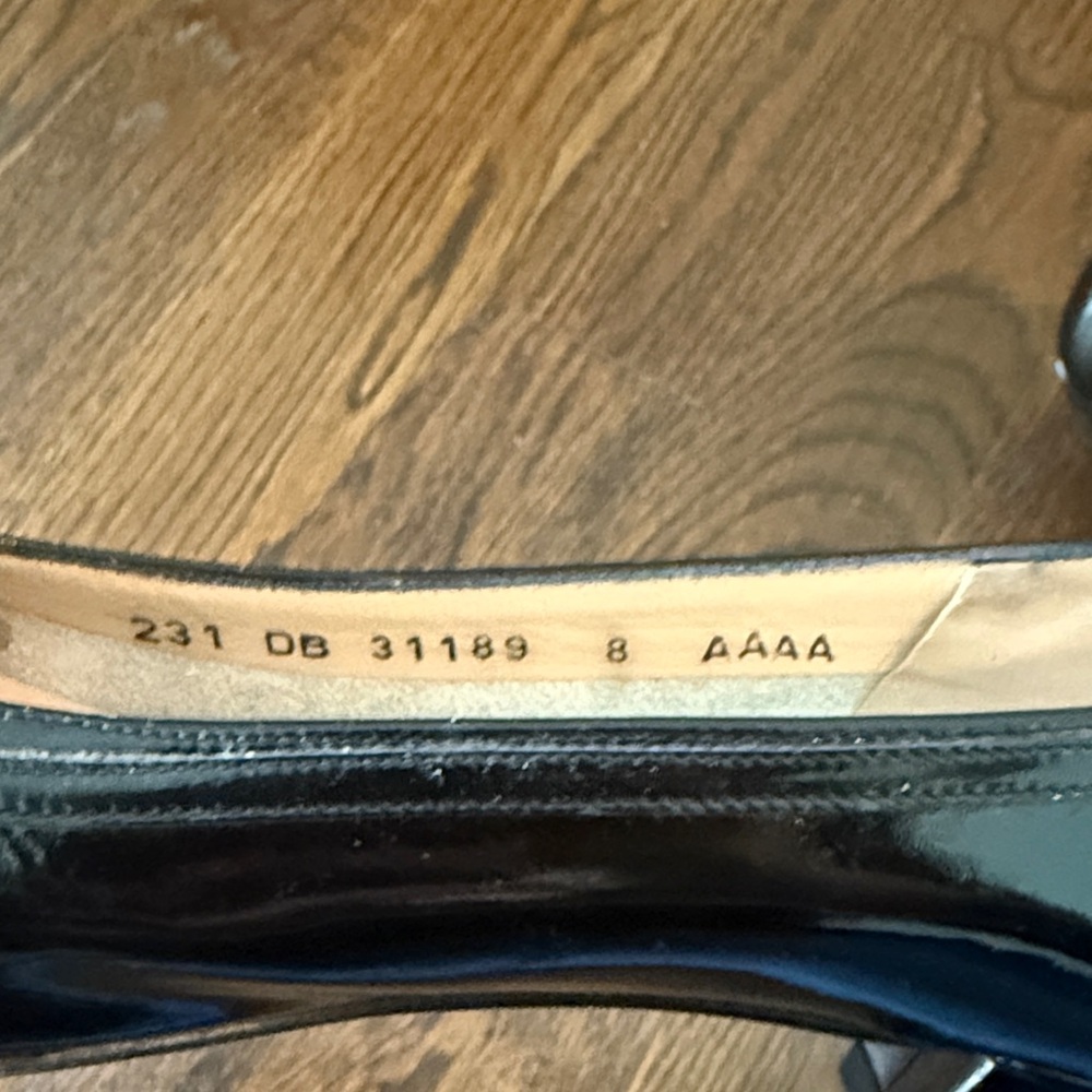 Salvatore Ferragamo Black Flats with Gold Accents - Picture 2 of 5